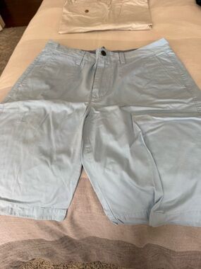 J. Crew Light Blue Men’s Flat Front Cotton Shorts